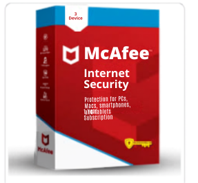 McAfee Internet Security — McAfee antivirus plan box art